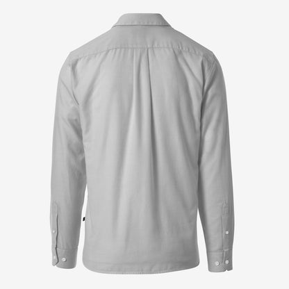 Herringbone Cotton Sport Shirt - Silver