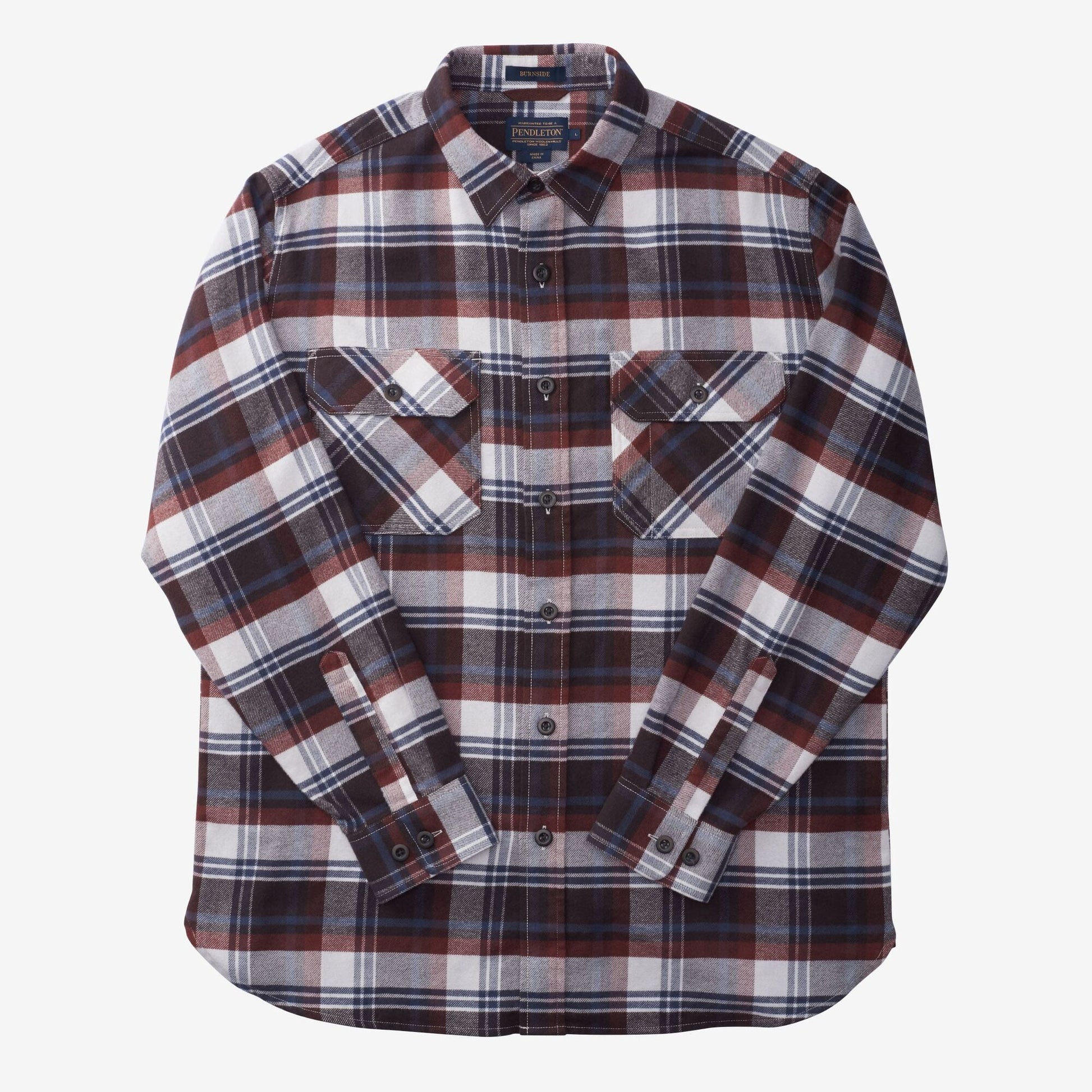 Burnside Flannel Shirt by Pendleton - Brown Plaid
