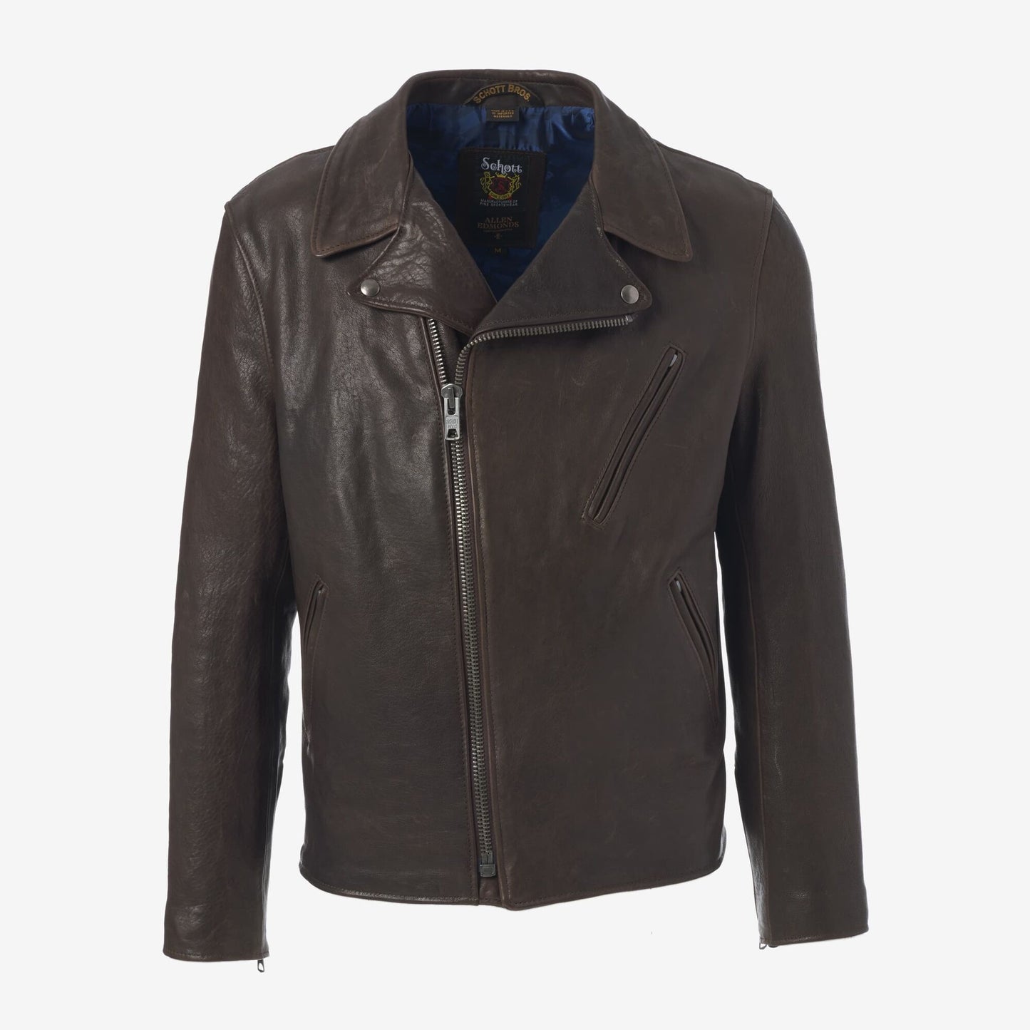 Leather Moto Jacket - Brown