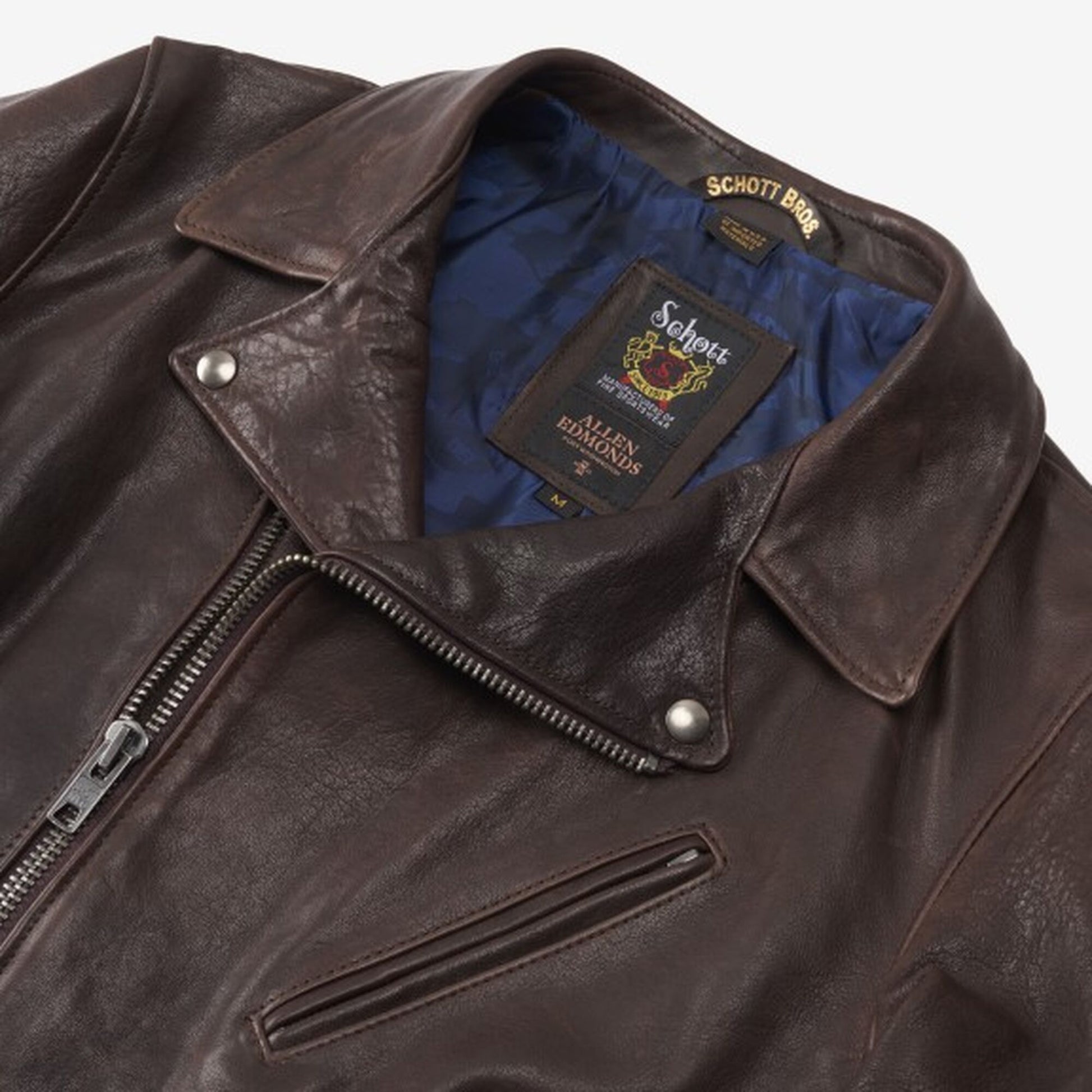 Leather Moto Jacket - Brown