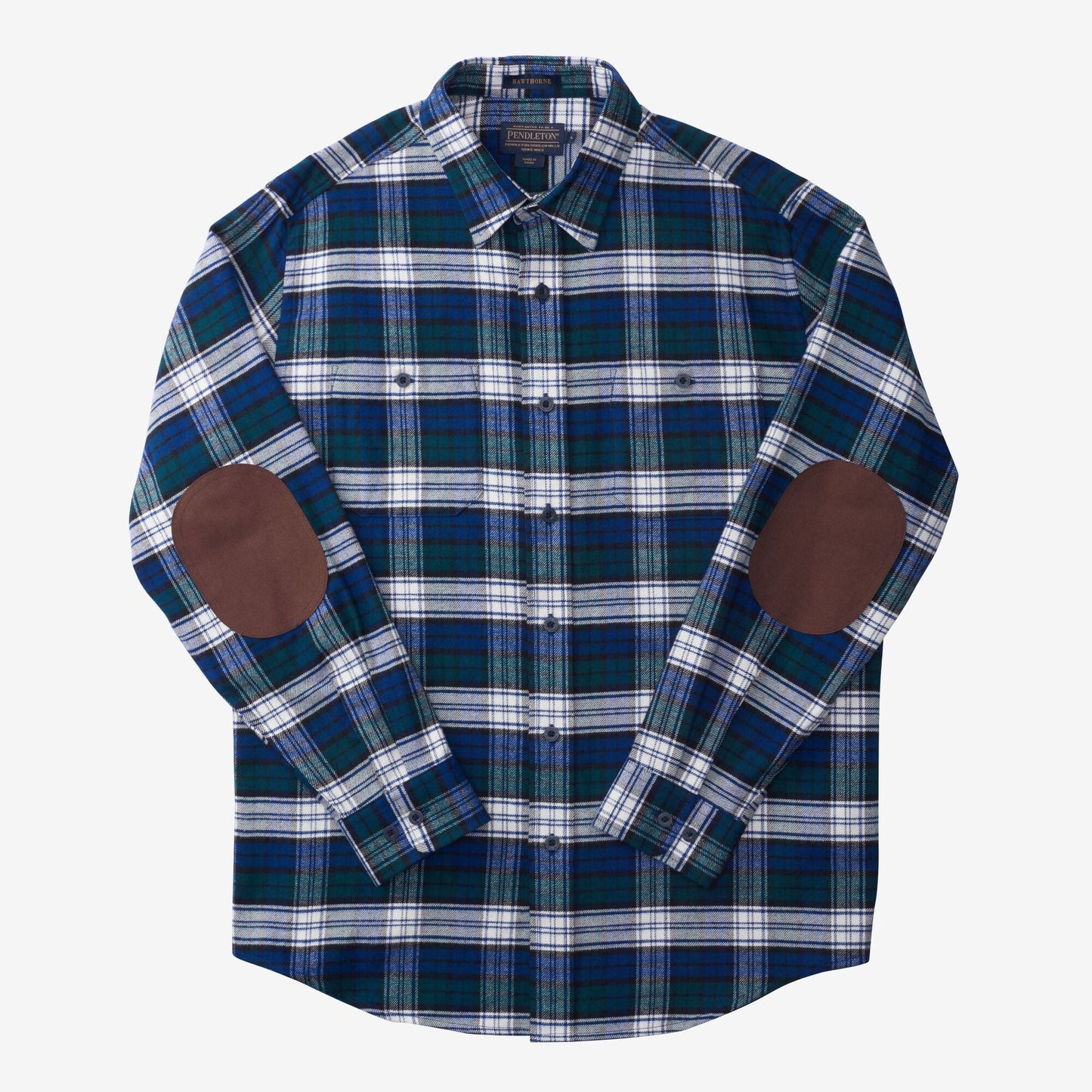 Hawthorne Flannel Shirt by Pendleton - Blue/Green Plaid