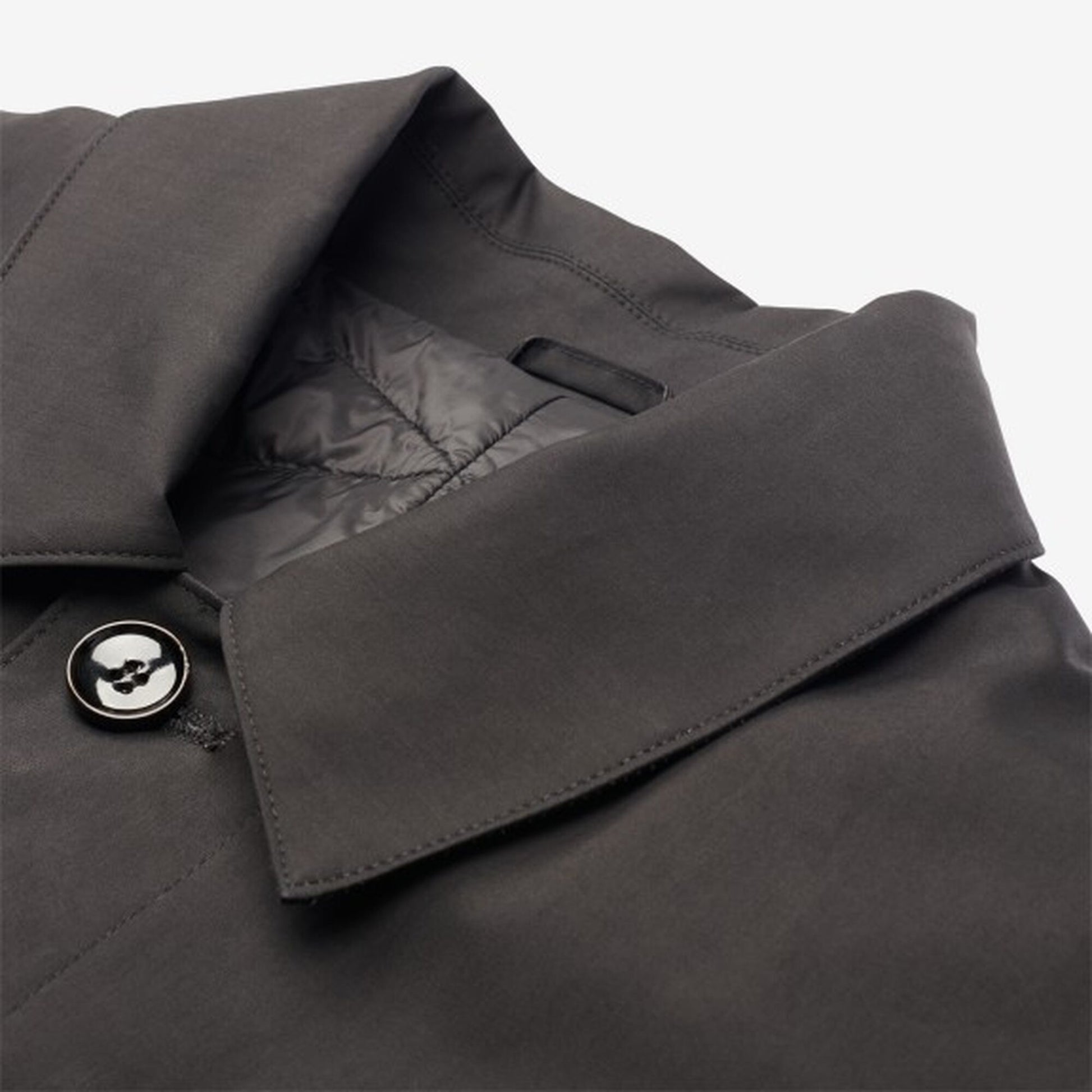 Roman Water Repellant Mac Coat - Black