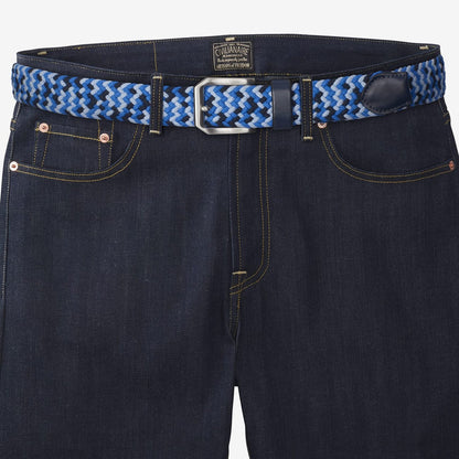 Nantucket Stretch Braided Belt - Navy Camo
