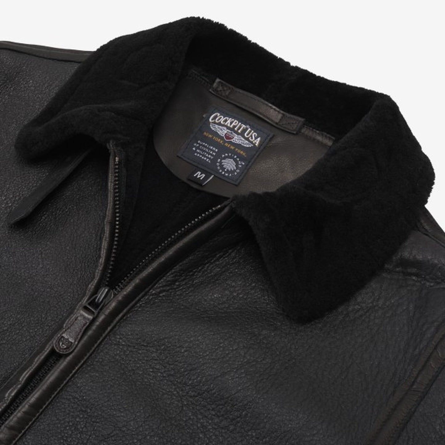 B-6 Sheepskin Jacket by Cockpit USA - Black