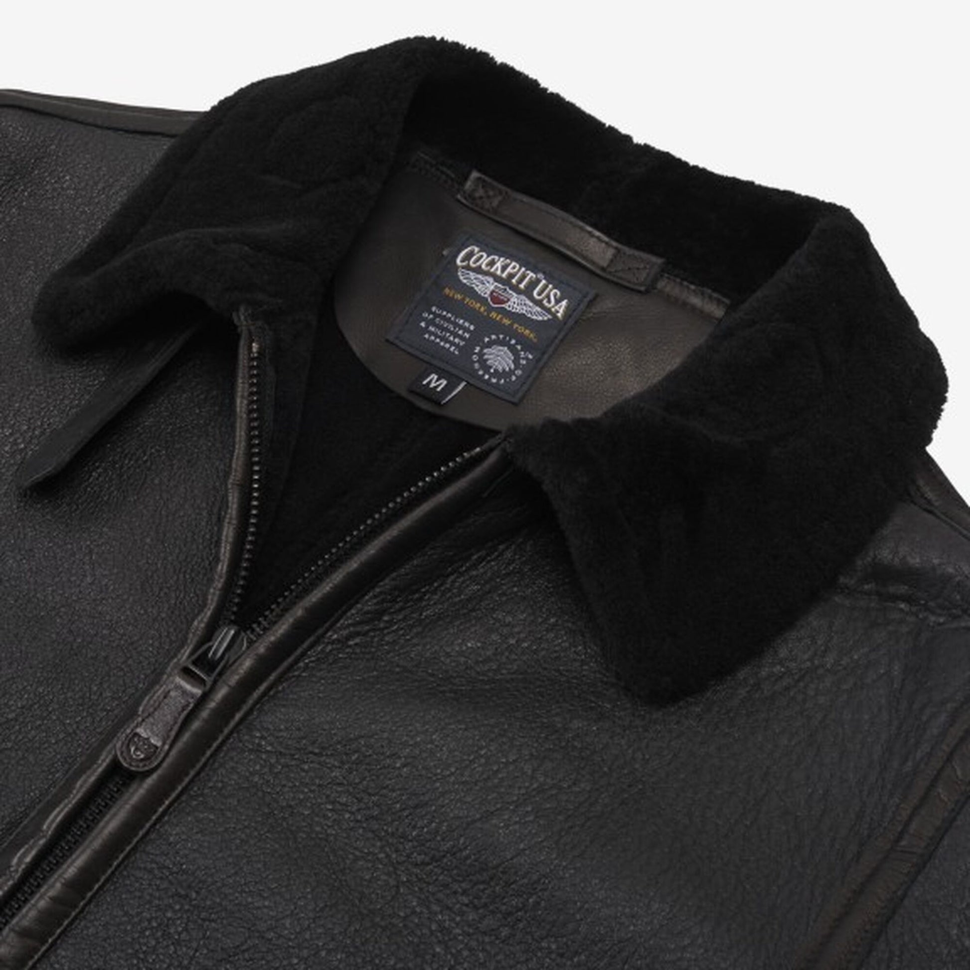 B-6 Sheepskin Jacket by Cockpit USA - Black