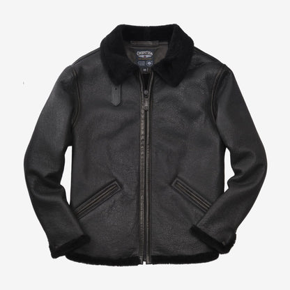 B-6 Sheepskin Jacket by Cockpit USA - Black