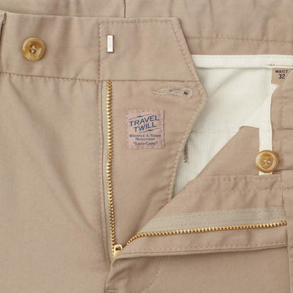 Straight Fit Travel Twill Pants - Khaki