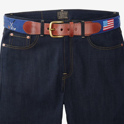 Needlepoint Belt by Smathers & Branson - Smathers Life - Navy
