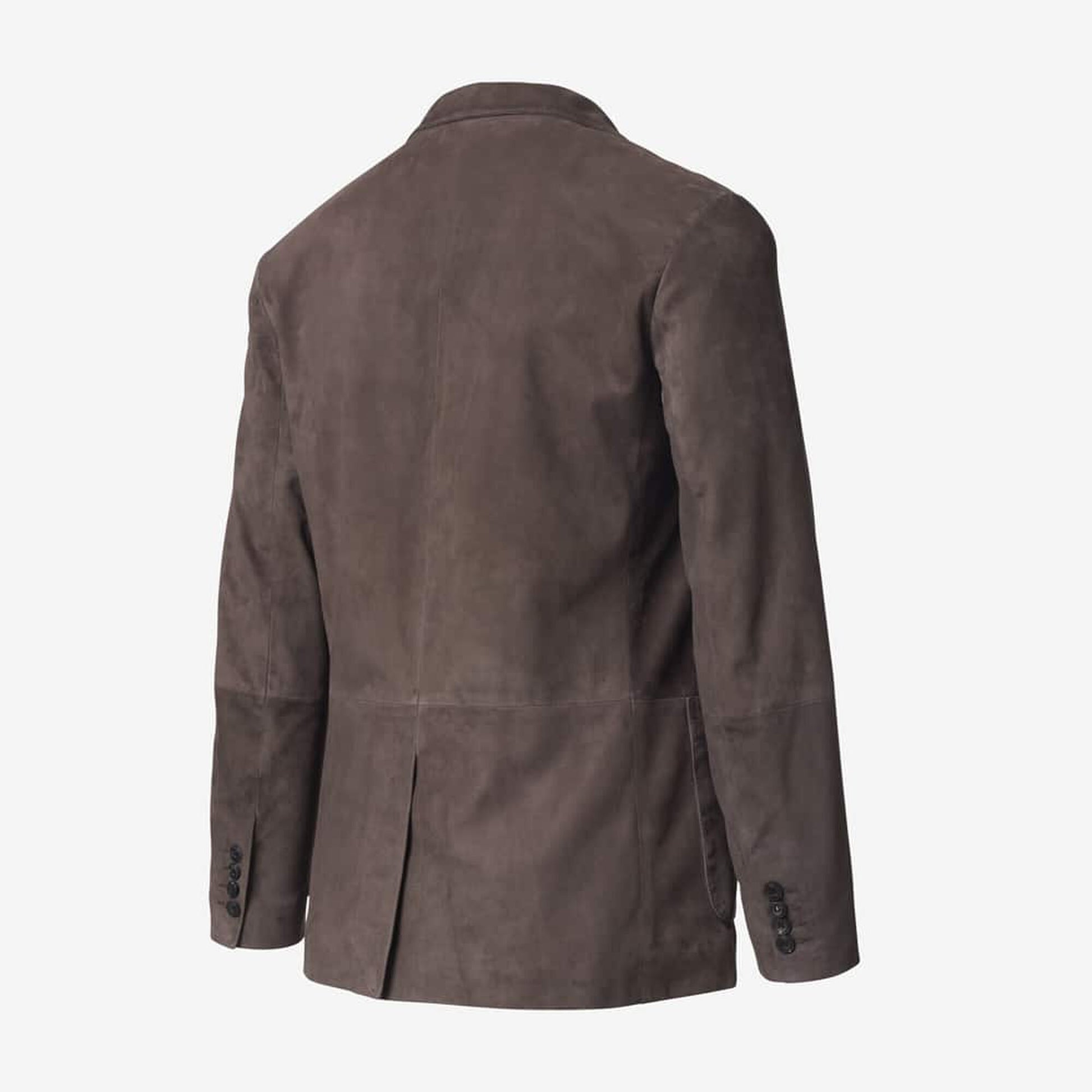 Goat Suede Blazer - Brown
