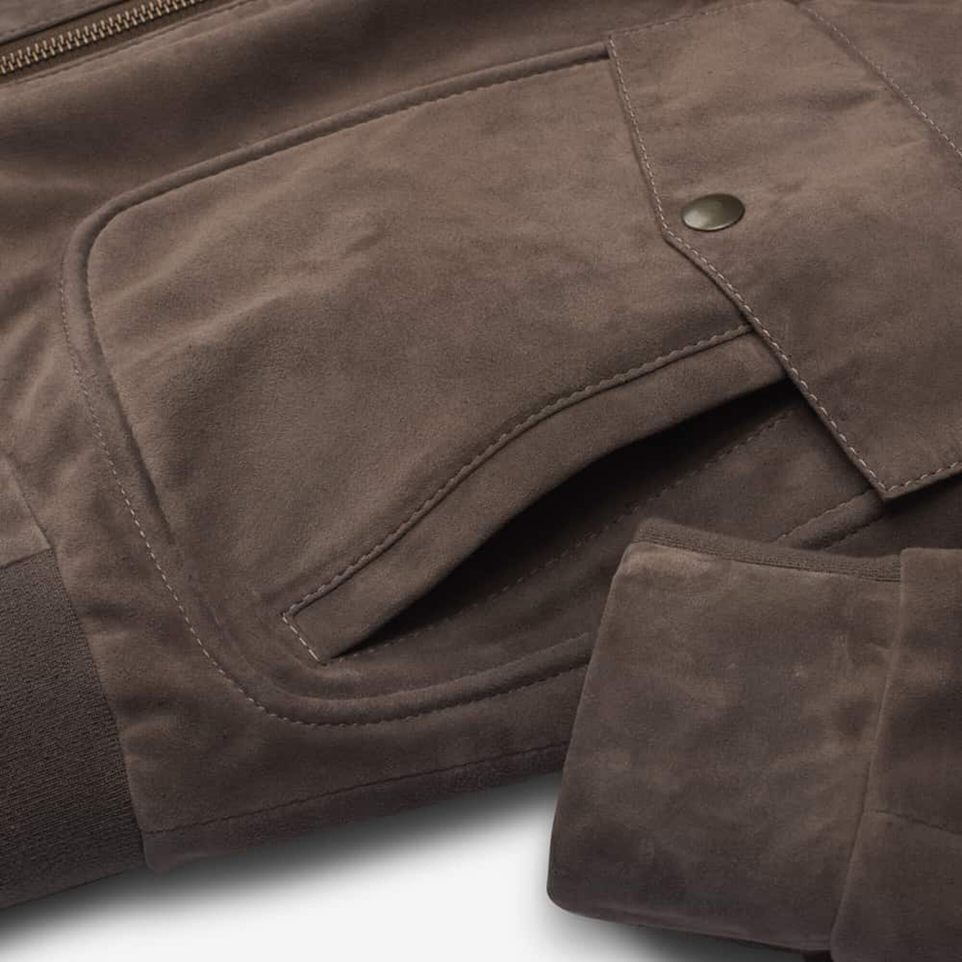 Herrington Goat Suede Jacket - Taupe