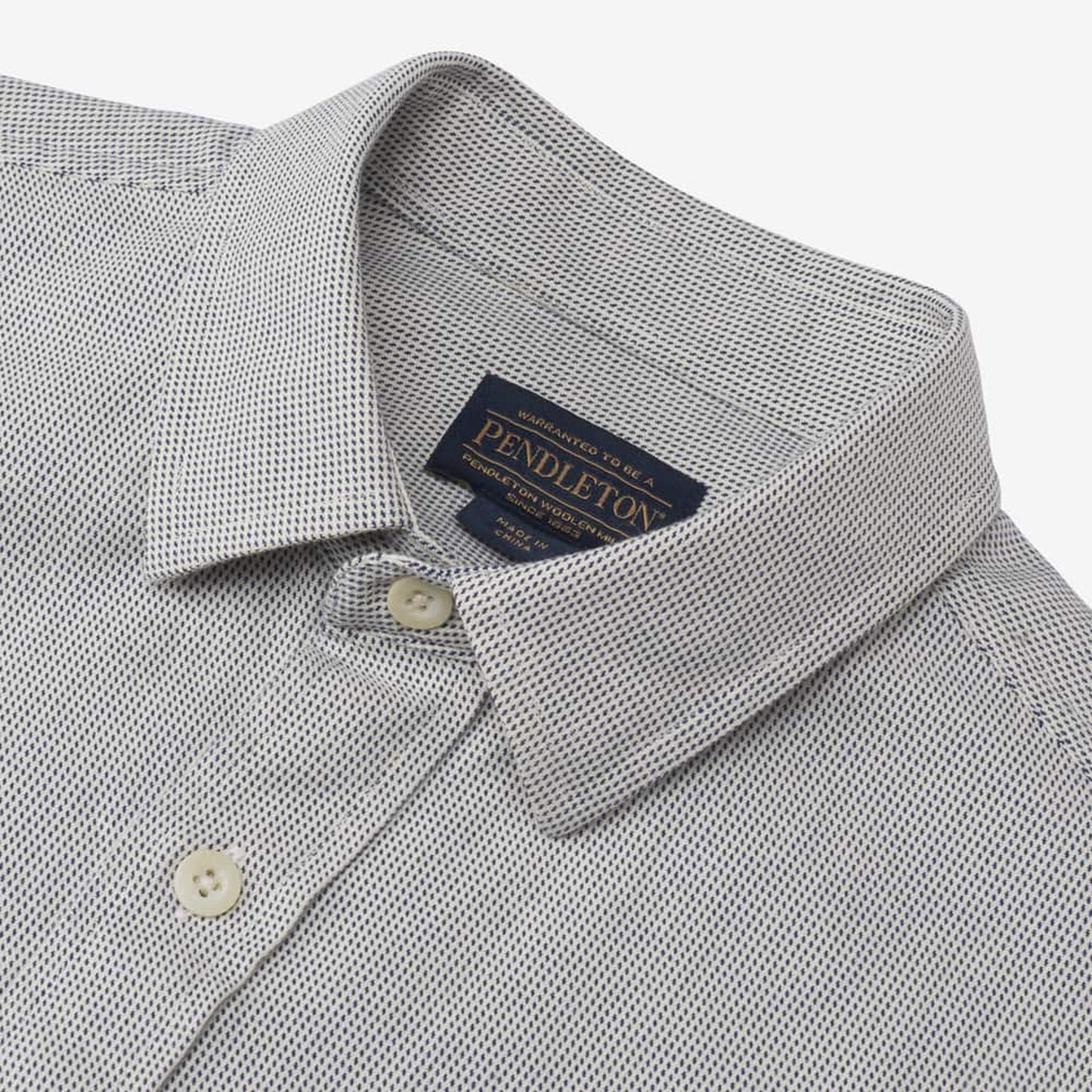 Indigo Dot Kay Street Short Sleeve Shirt - Ivory Indigo Dot