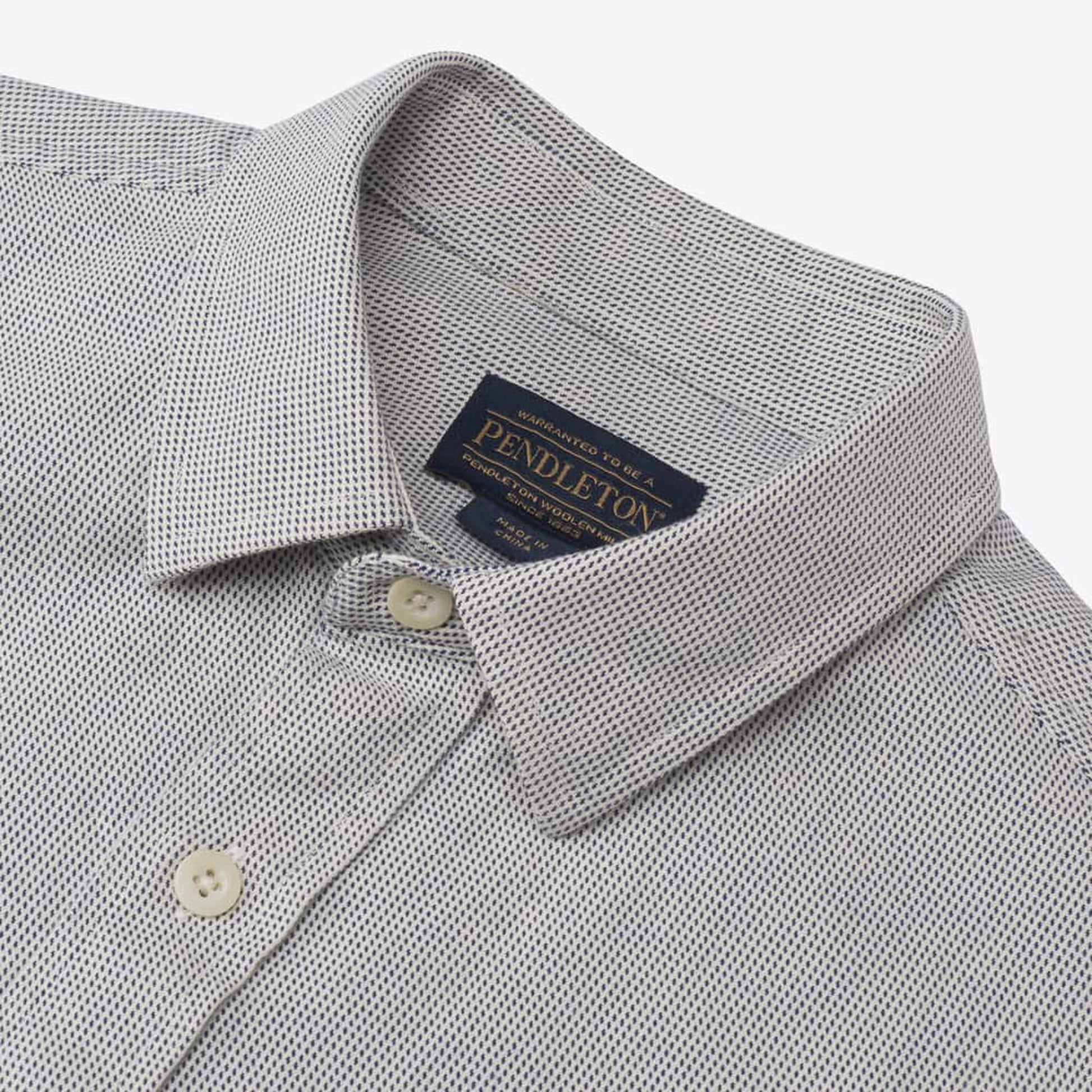 Indigo Dot Kay Street Short Sleeve Shirt - Ivory Indigo Dot