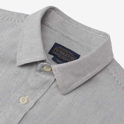 Indigo Dot Kay Street Short Sleeve Shirt - Ivory Indigo Dot