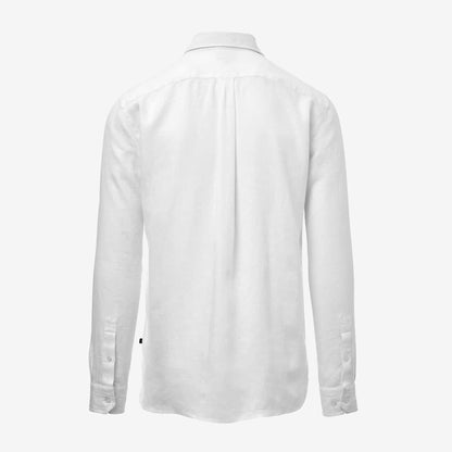 Linen Long Sleeve Shirt - White