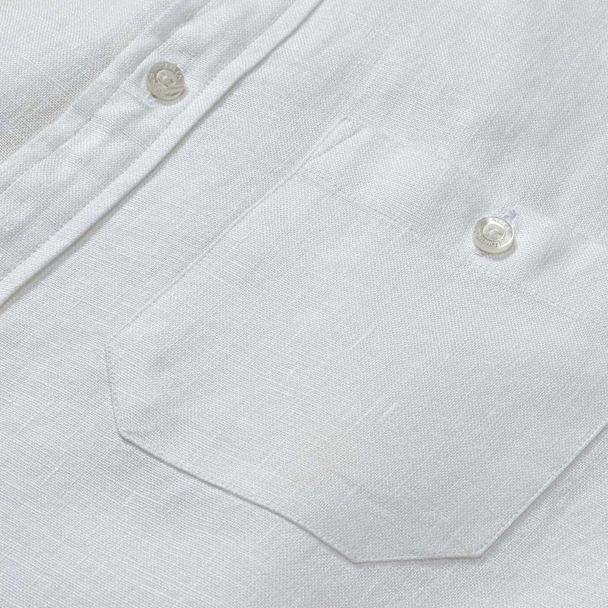 Linen Long Sleeve Shirt - White