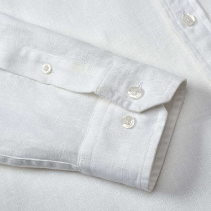 Linen Long Sleeve Shirt - White