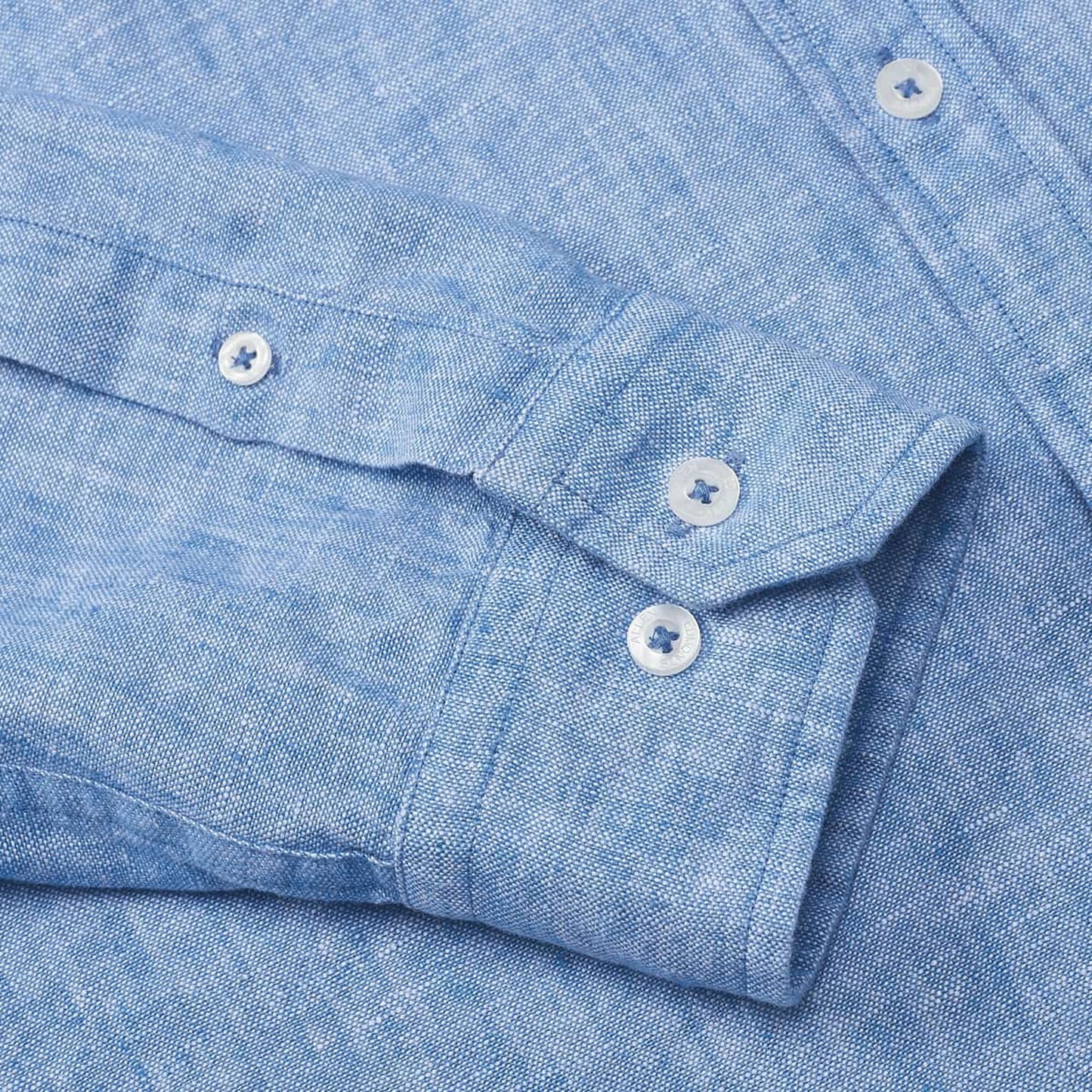 Linen Long Sleeve Shirt - Blue