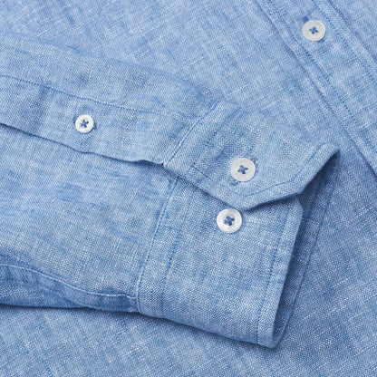 Linen Long Sleeve Shirt - Blue