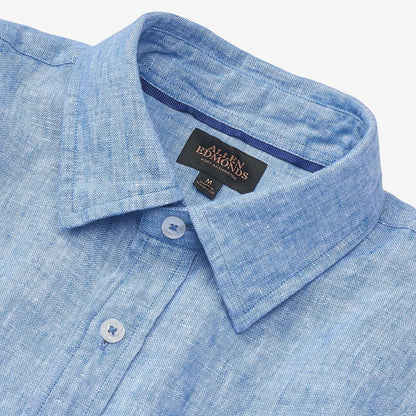 Linen Long Sleeve Shirt - Blue