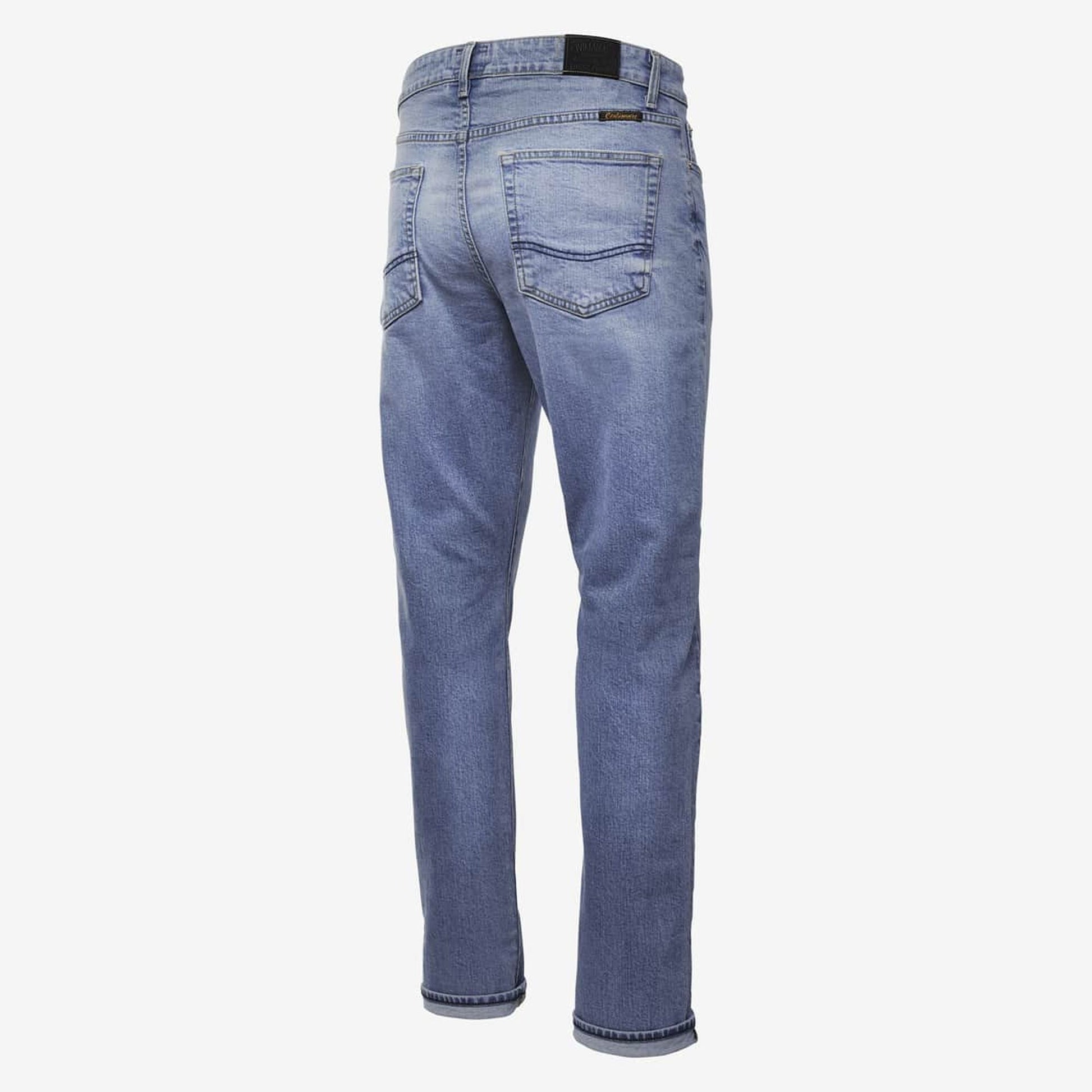 Walker Slim Straight Leg Jean in Medium Distressed by Civilianaire - Medium Distressed Blue