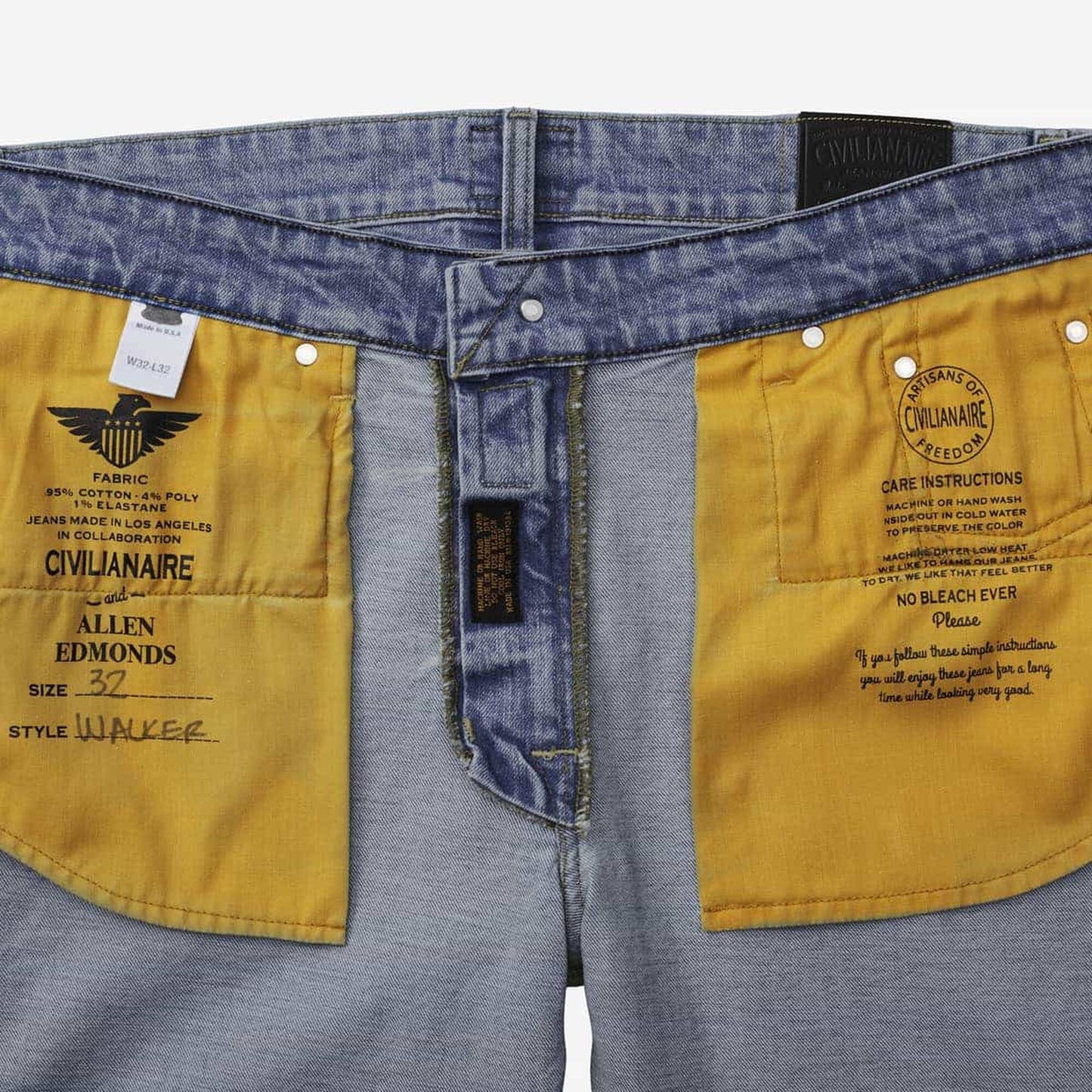 Walker Slim Straight Leg Jean in Medium Distressed by Civilianaire - Medium Distressed Blue
