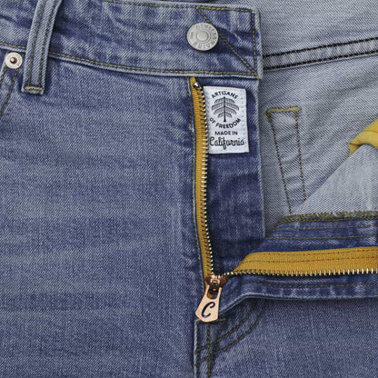 Walker Slim Straight Leg Jean in Medium Distressed by Civilianaire - Medium Distressed Blue