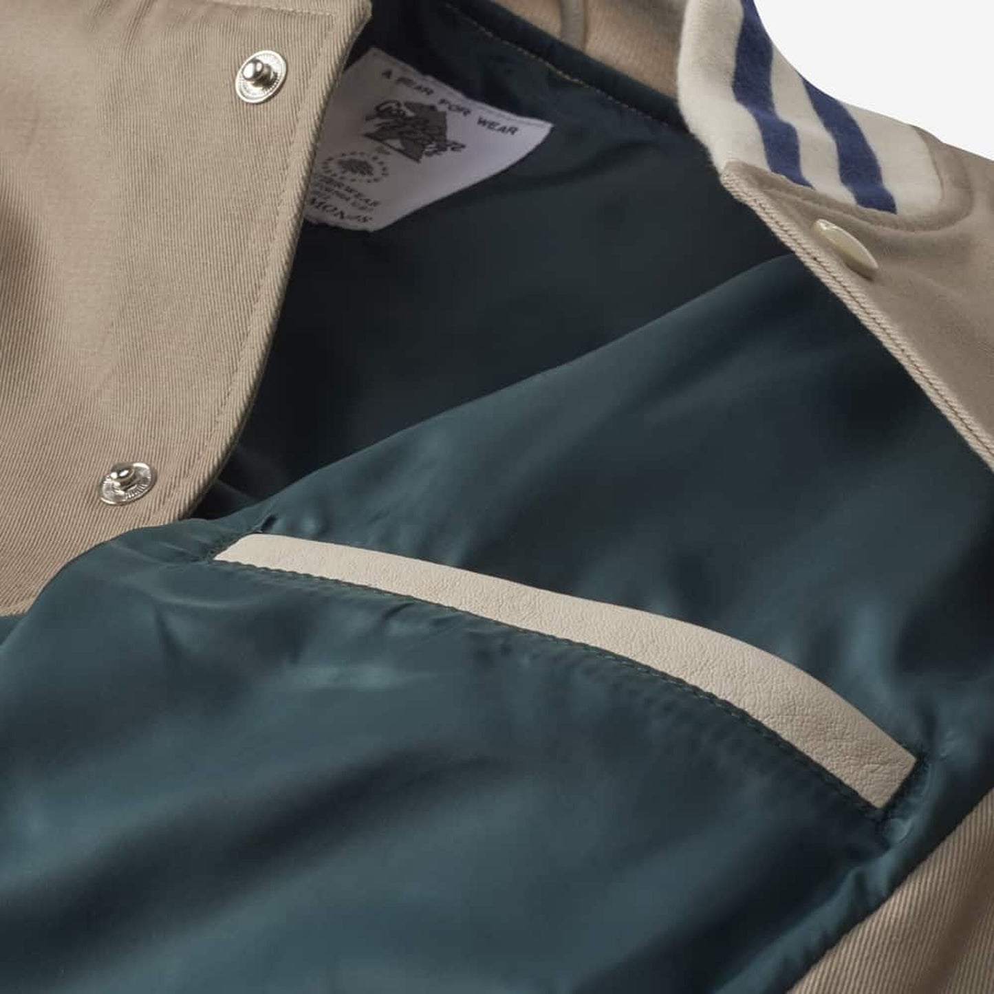 Dean Varsity Jacket by Golden Bear - Khaki