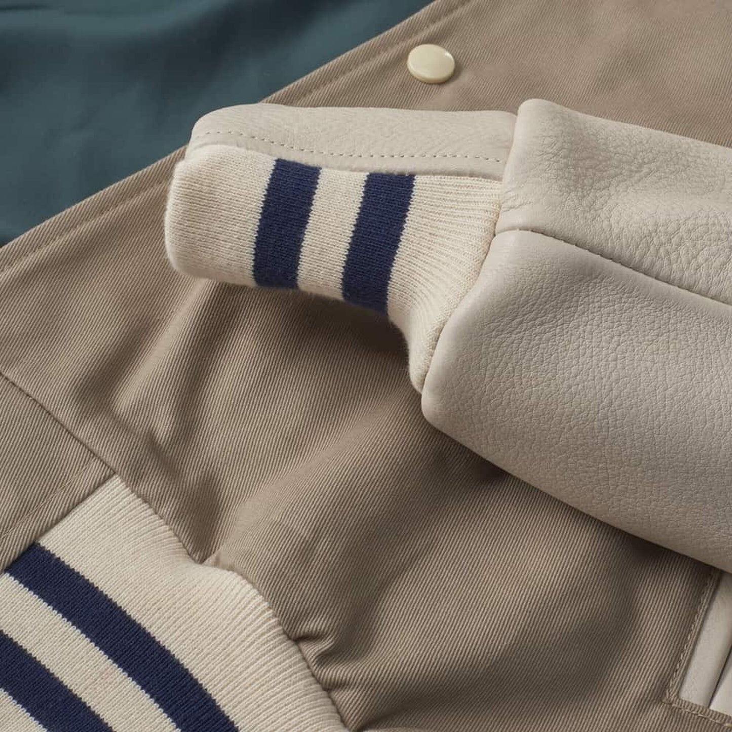 Dean Varsity Jacket by Golden Bear - Khaki