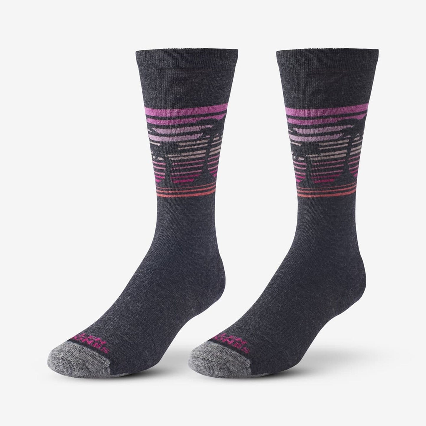 Palm Tree Pattern Merino Cool™ Dress Socks - Charcoal