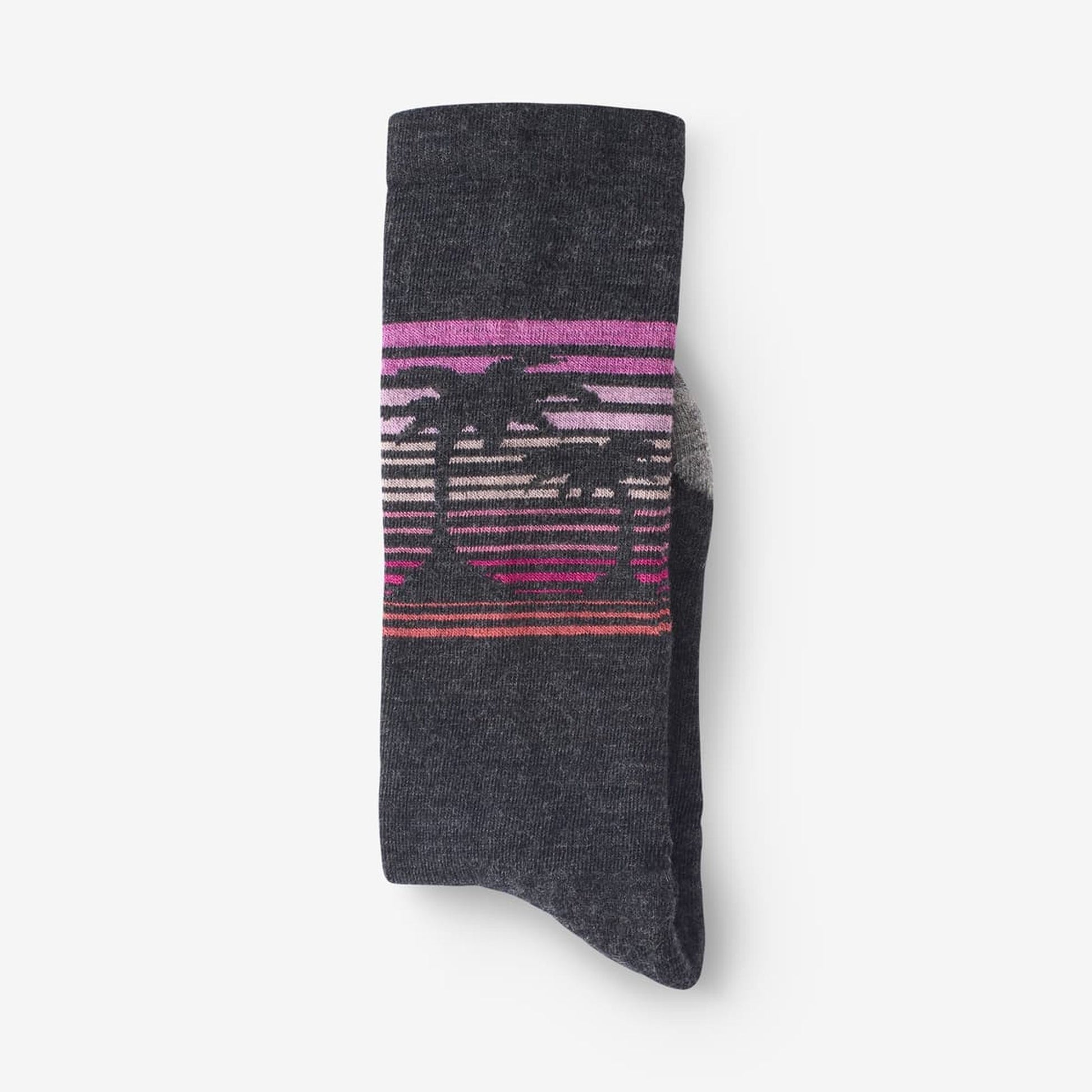 Palm Tree Pattern Merino Cool™ Dress Socks - Charcoal