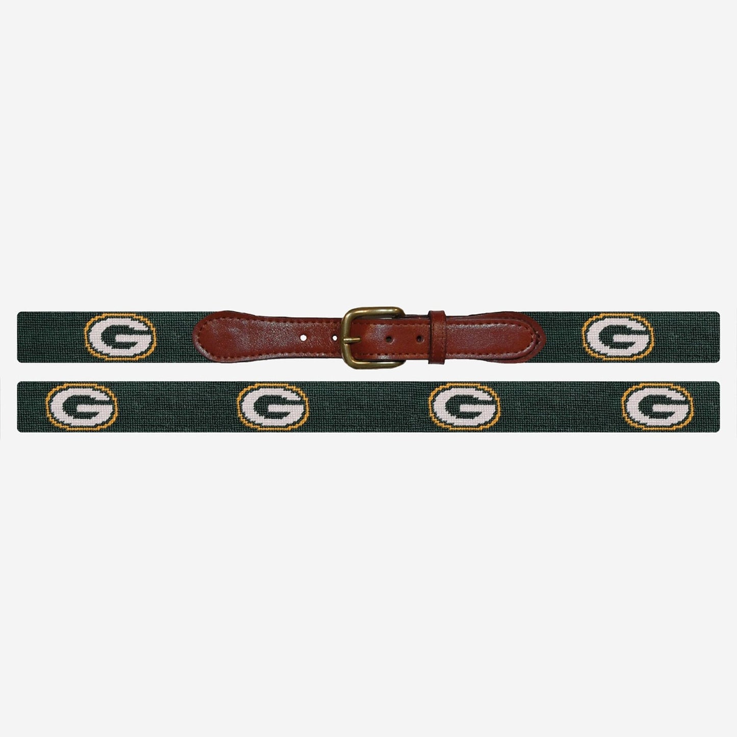 NFL Needlepoint Belt by Smathers & Branson - Green Bay Packers