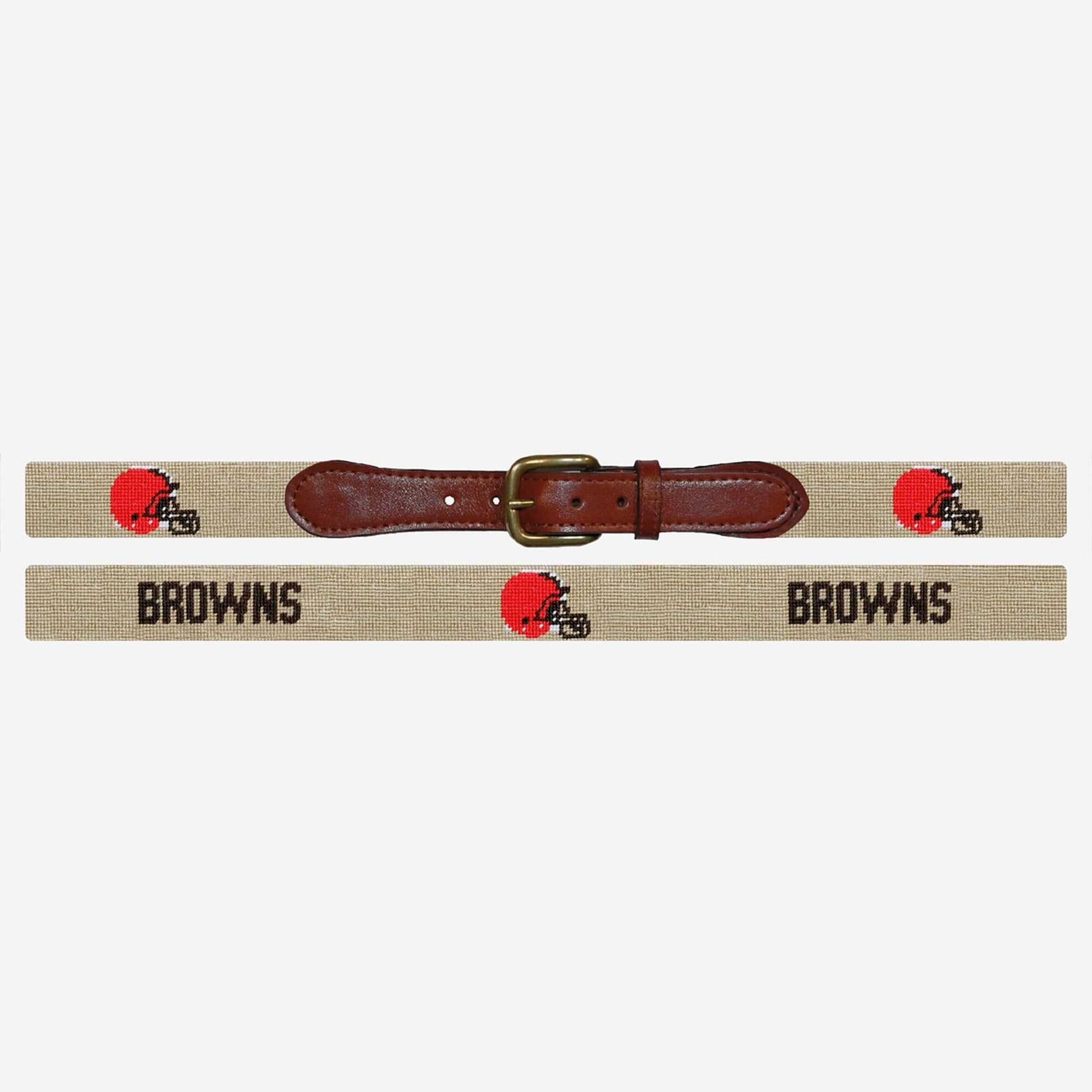 NFL Needlepoint Belt by Smathers & Branson - Cleveland Browns