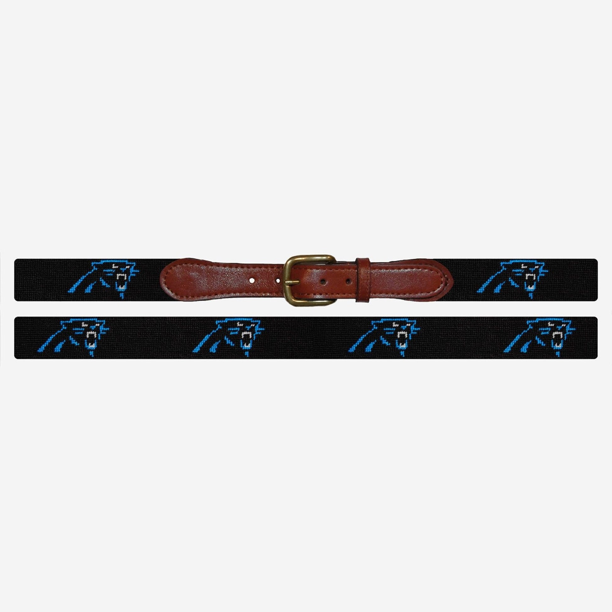 NFL Needlepoint Belt by Smathers & Branson - Carolina Panthers