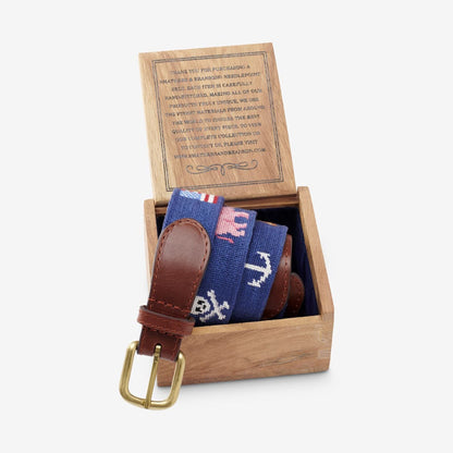 NFL Needlepoint Belt by Smathers & Branson - Carolina Panthers