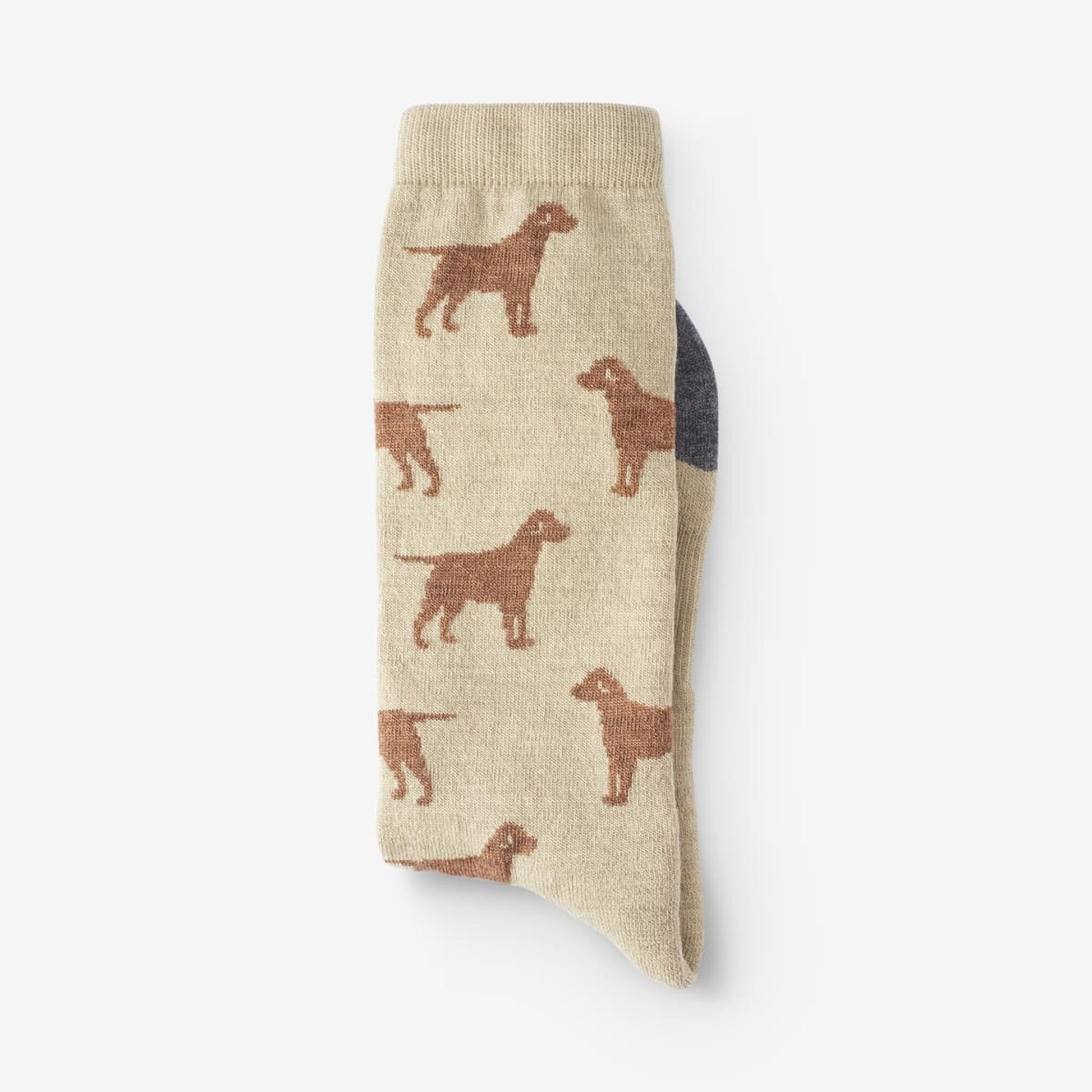 Dog Pattern Merino Cool™ Dress Socks - Khaki