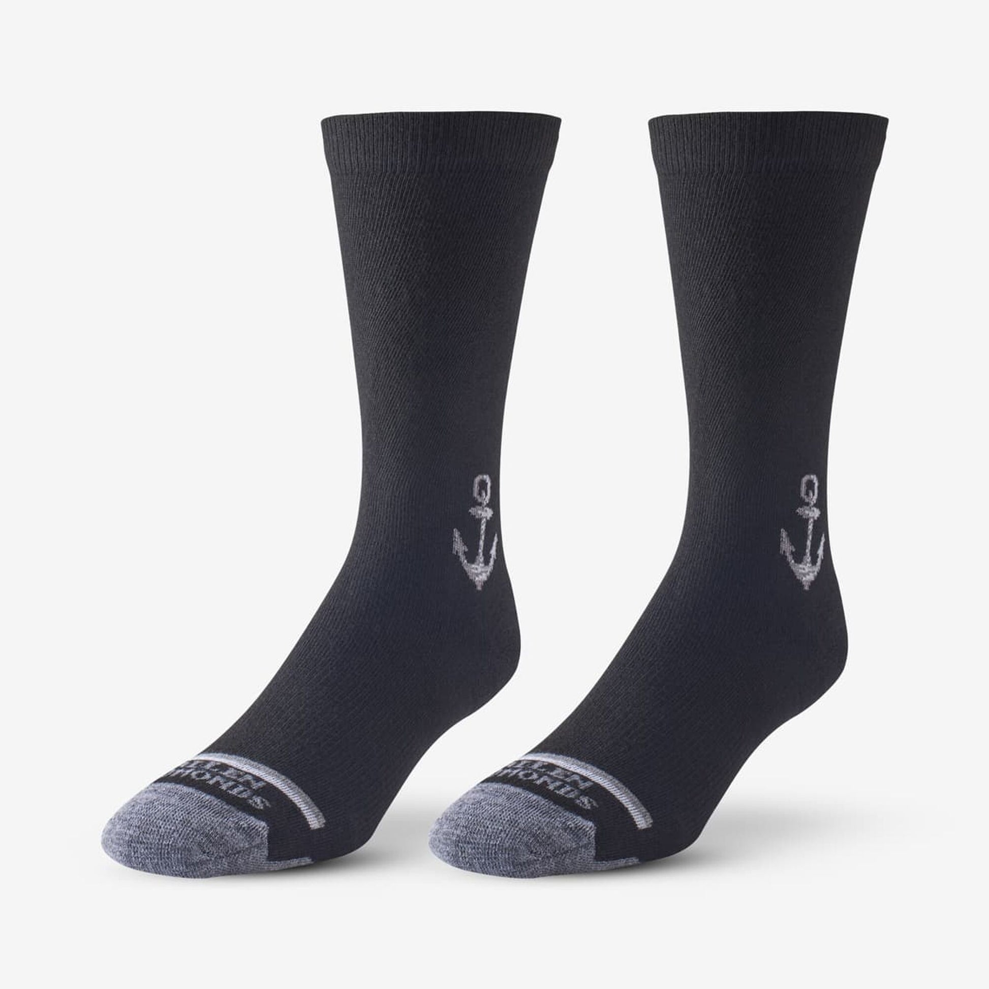 Anchor Soft Touch Poly-Tencel Dress Socks - Black