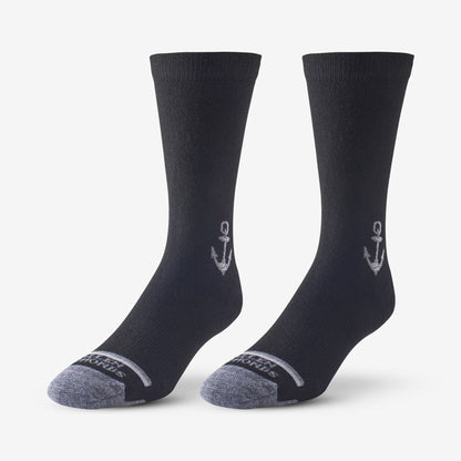 Anchor Soft Touch Poly-Tencel Dress Socks - Black