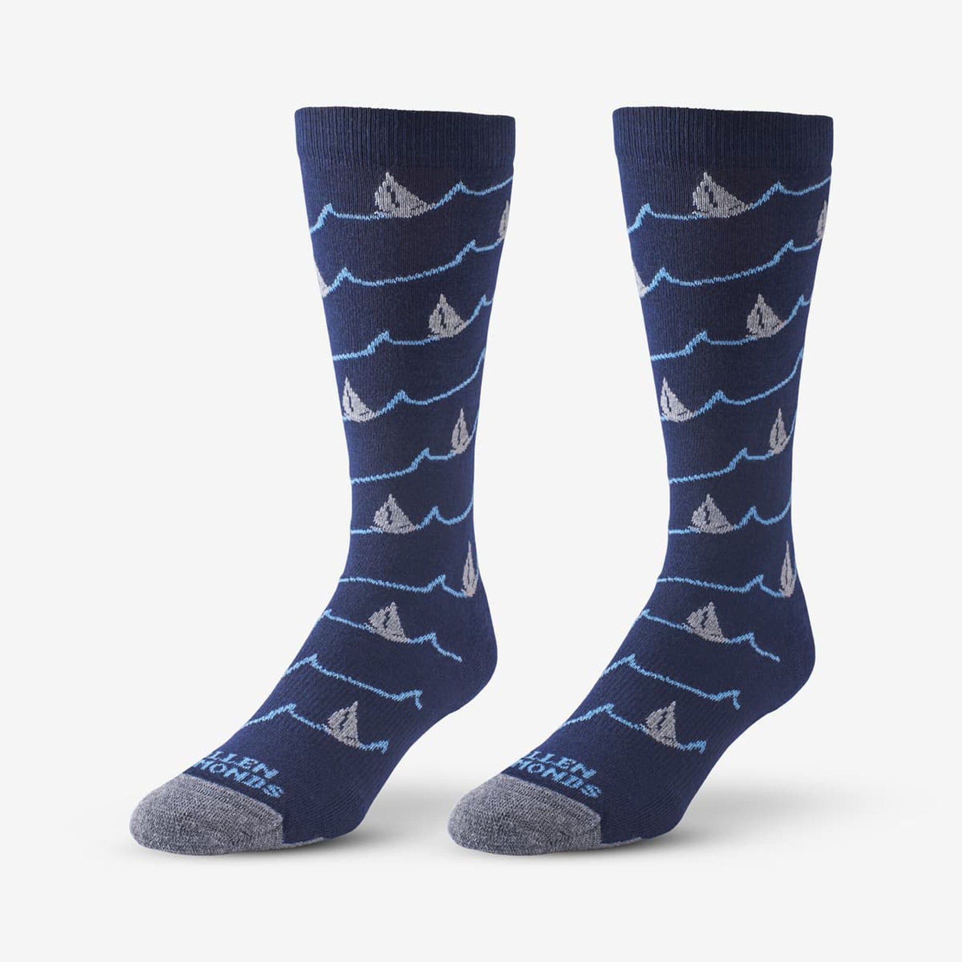 Boat Pattern Soft Touch Poly-Tencel Dress Socks - Navy