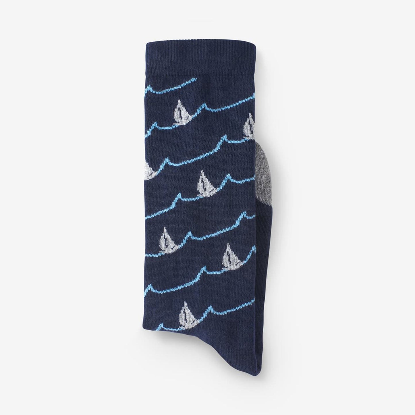 Boat Pattern Soft Touch Poly-Tencel Dress Socks - Navy