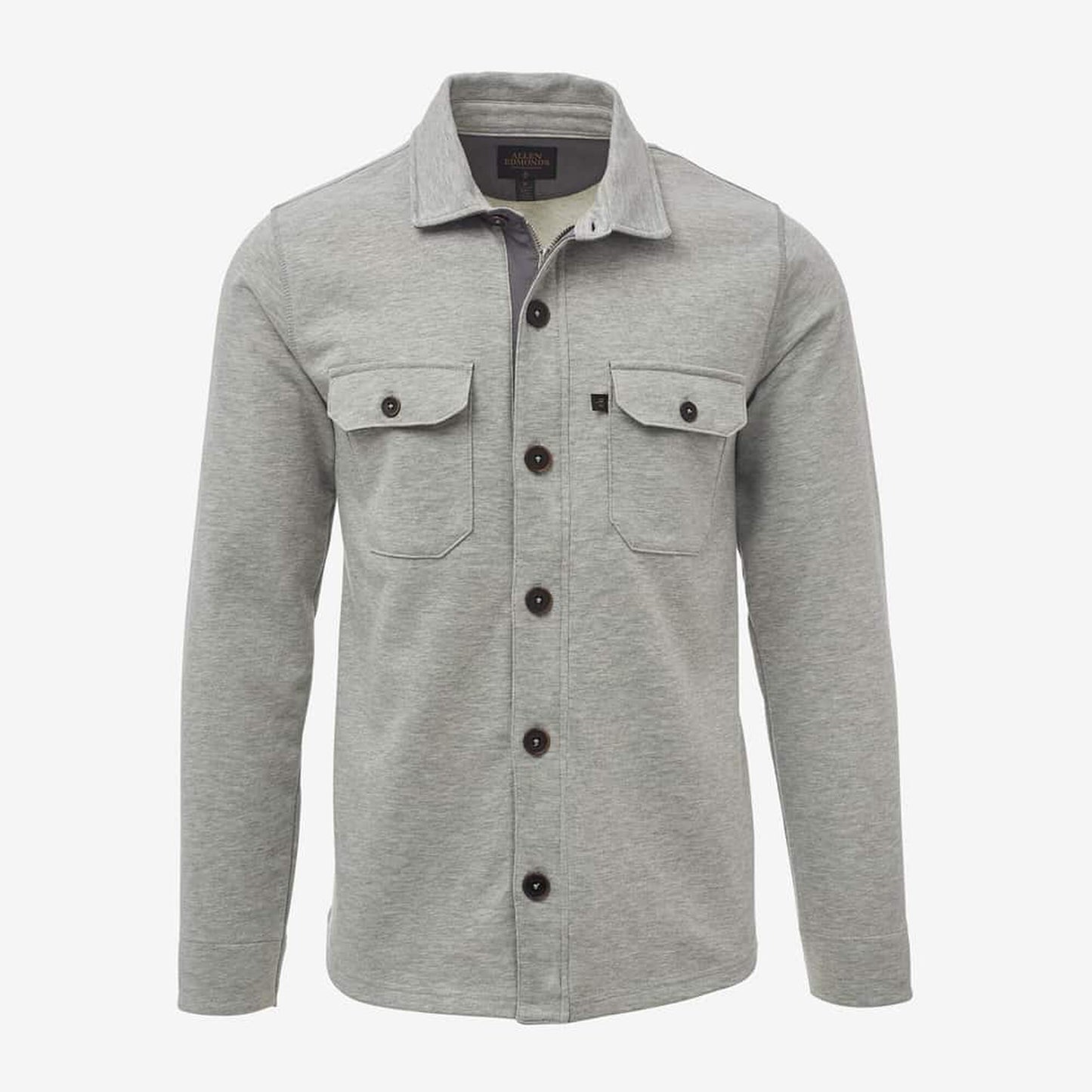 Terry Zip Front Workshirt - Grey