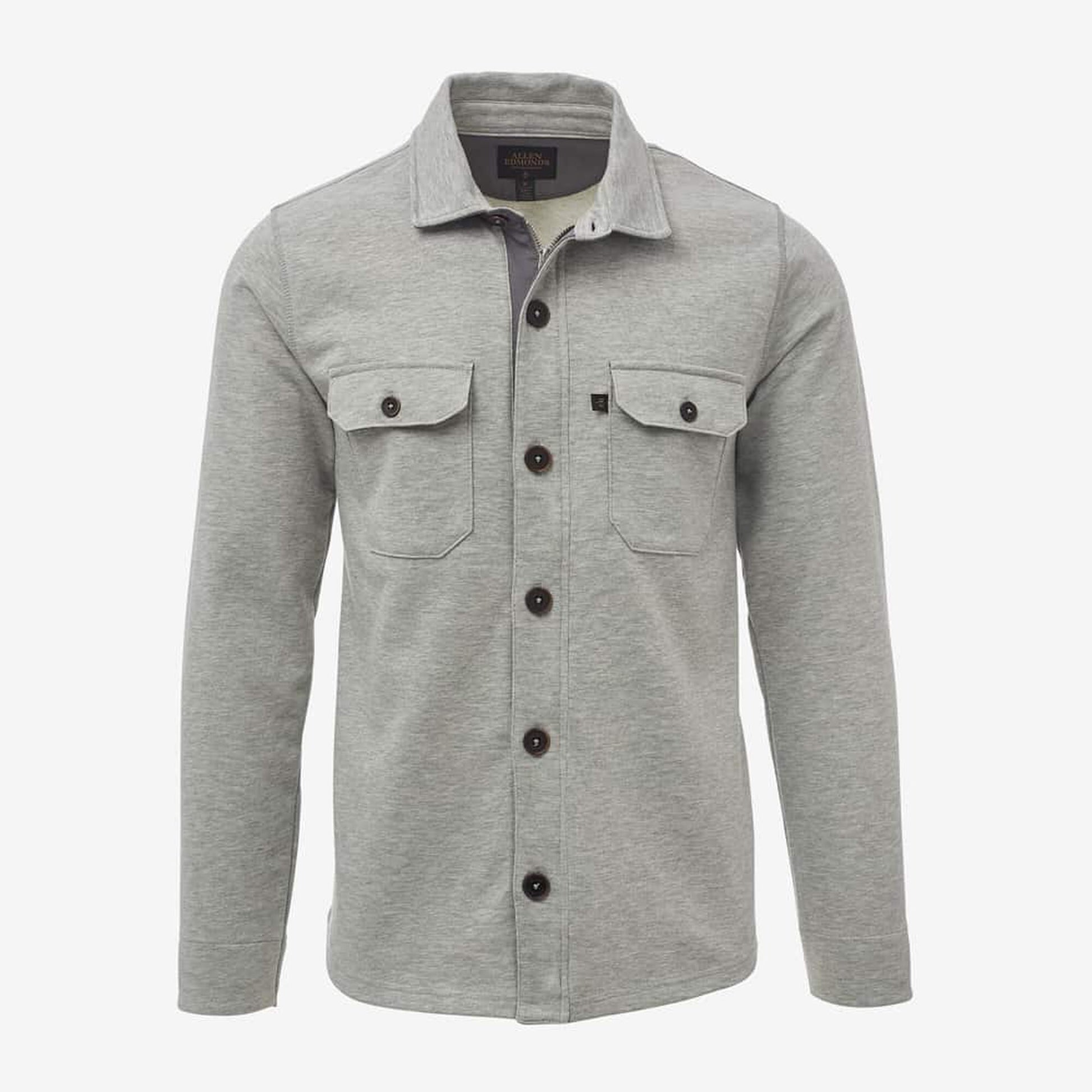 Terry Zip Front Workshirt - Grey