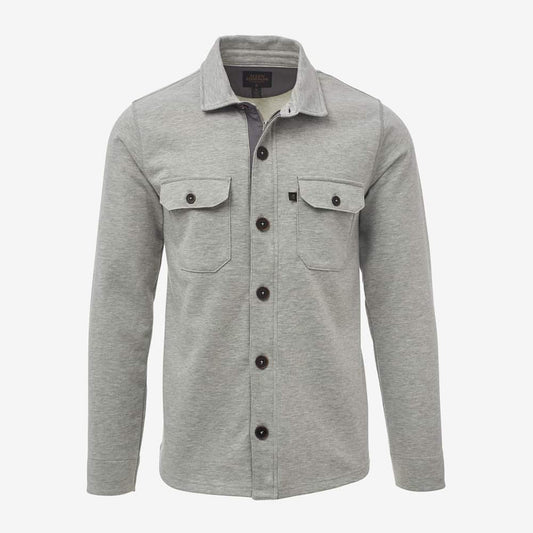 Terry Zip Front Workshirt - Grey