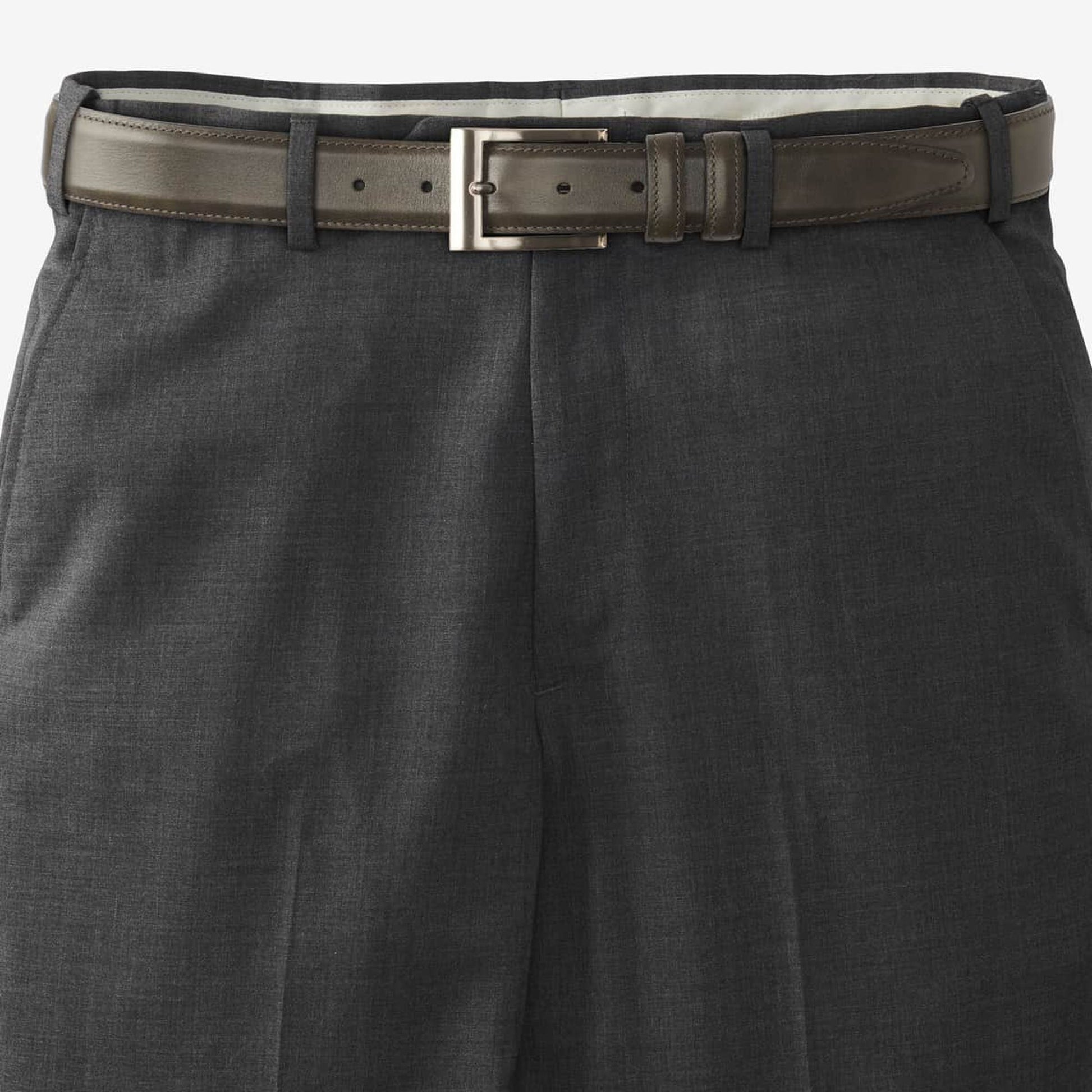 Wide Basic Dress Belt - Burnished Olive