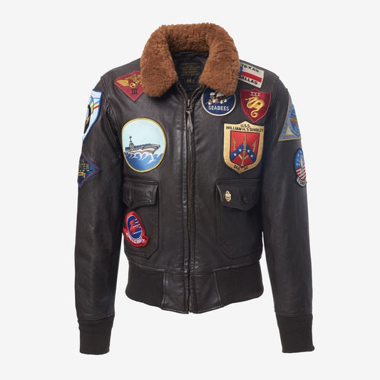 Movie Heroes Top Gun Navy G-1 Jacket by Cockpit USA - Brown