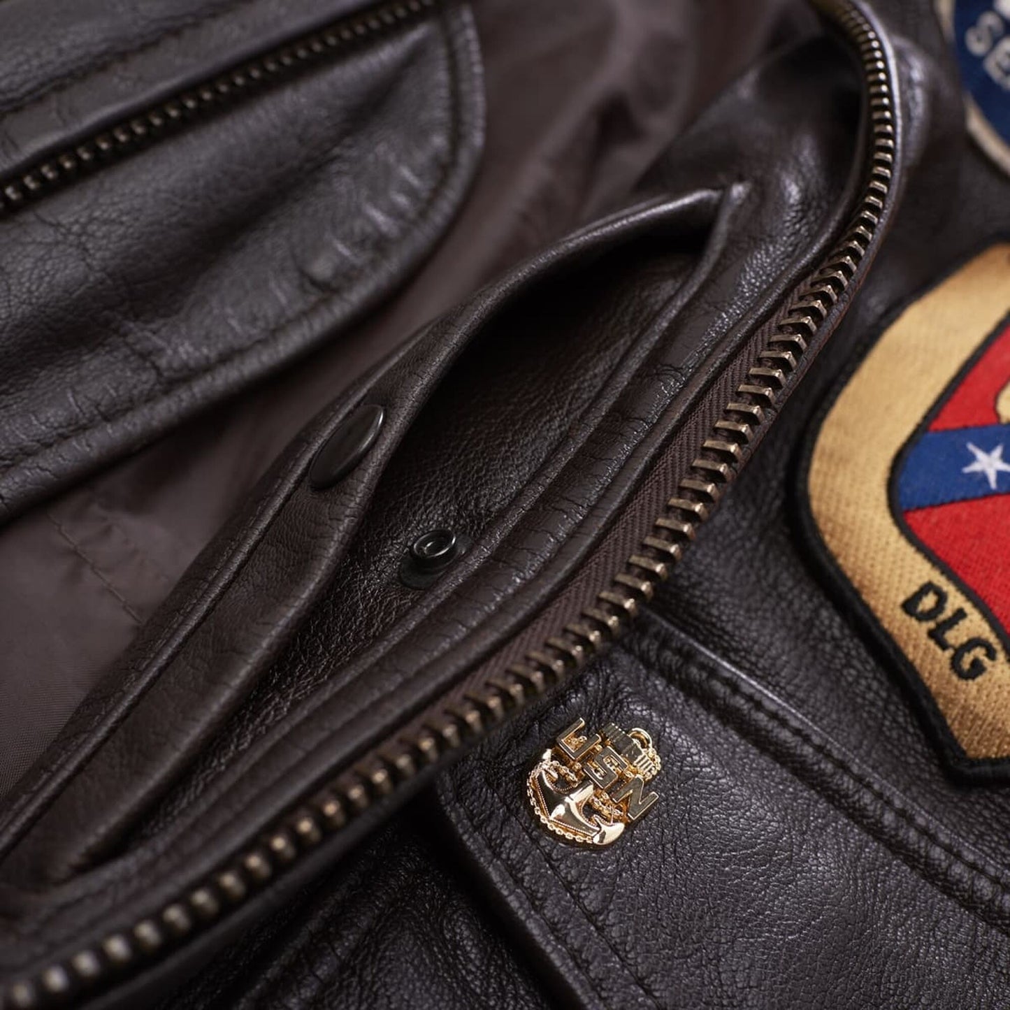 Movie Heroes Top Gun Navy G-1 Jacket by Cockpit USA - Brown