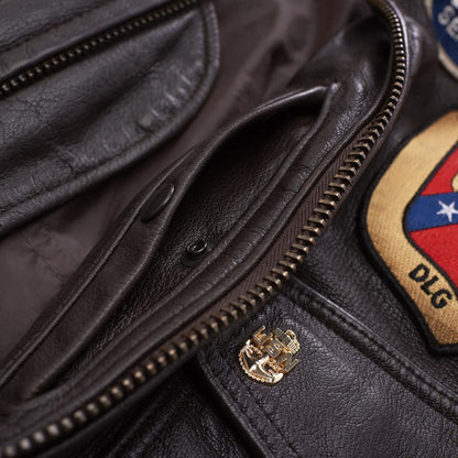 Movie Heroes Top Gun Navy G-1 Jacket by Cockpit USA - Brown