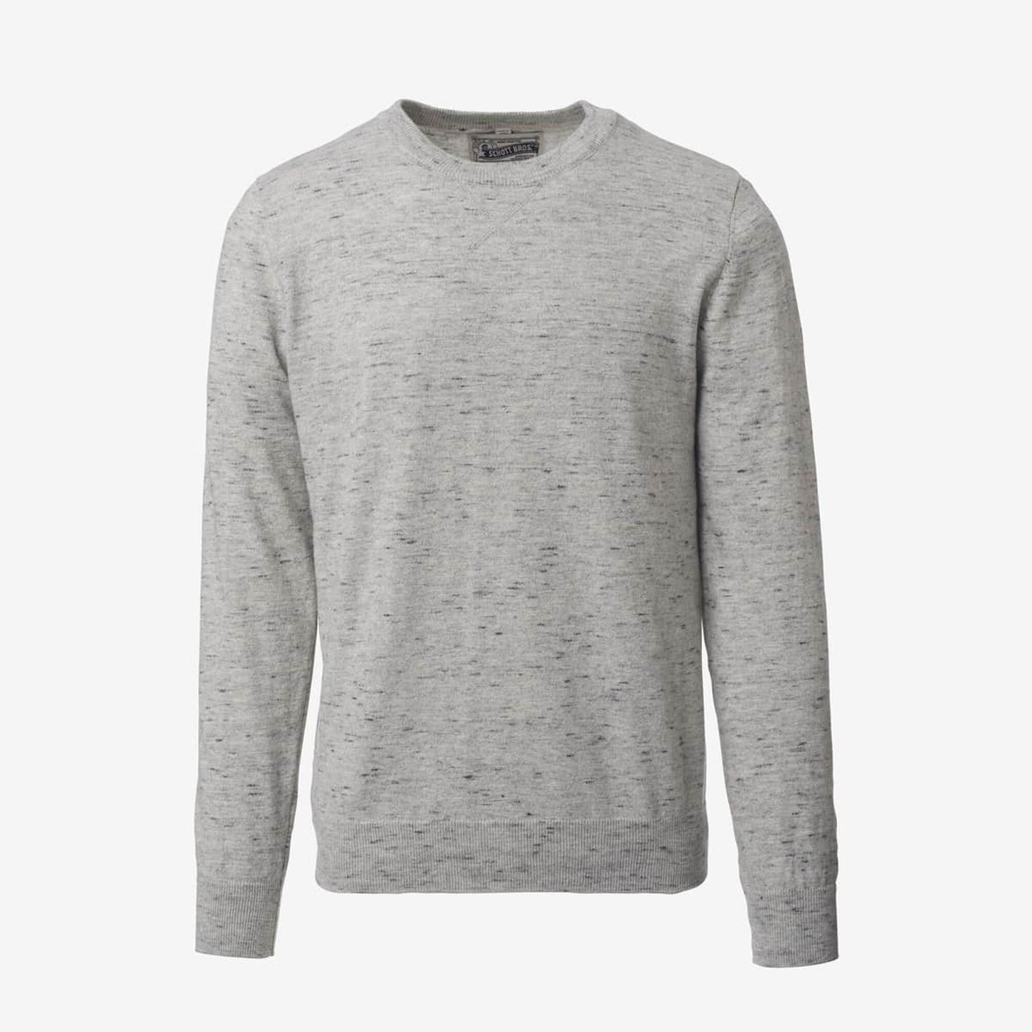 Crew Neck Sweater - Grey Heathered Knit