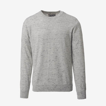 Crew Neck Sweater - Grey Heathered Knit