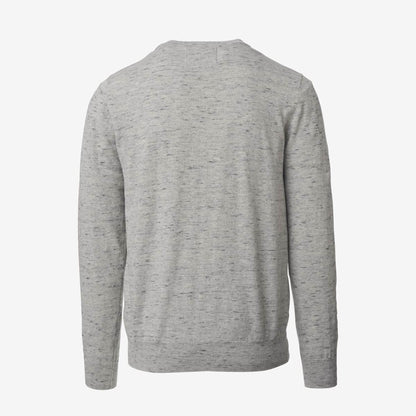 Crew Neck Sweater - Grey Heathered Knit