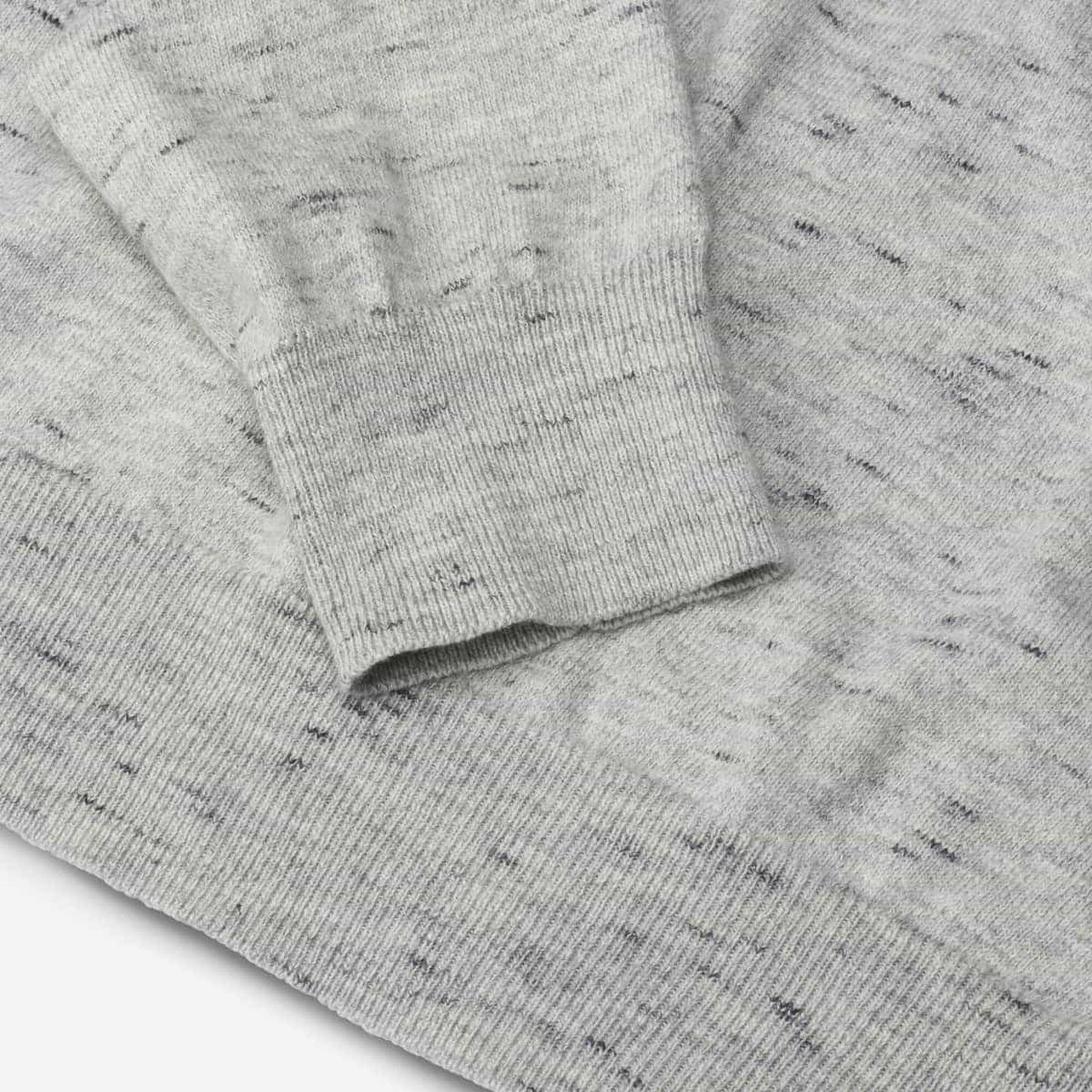 Crew Neck Sweater - Grey Heathered Knit